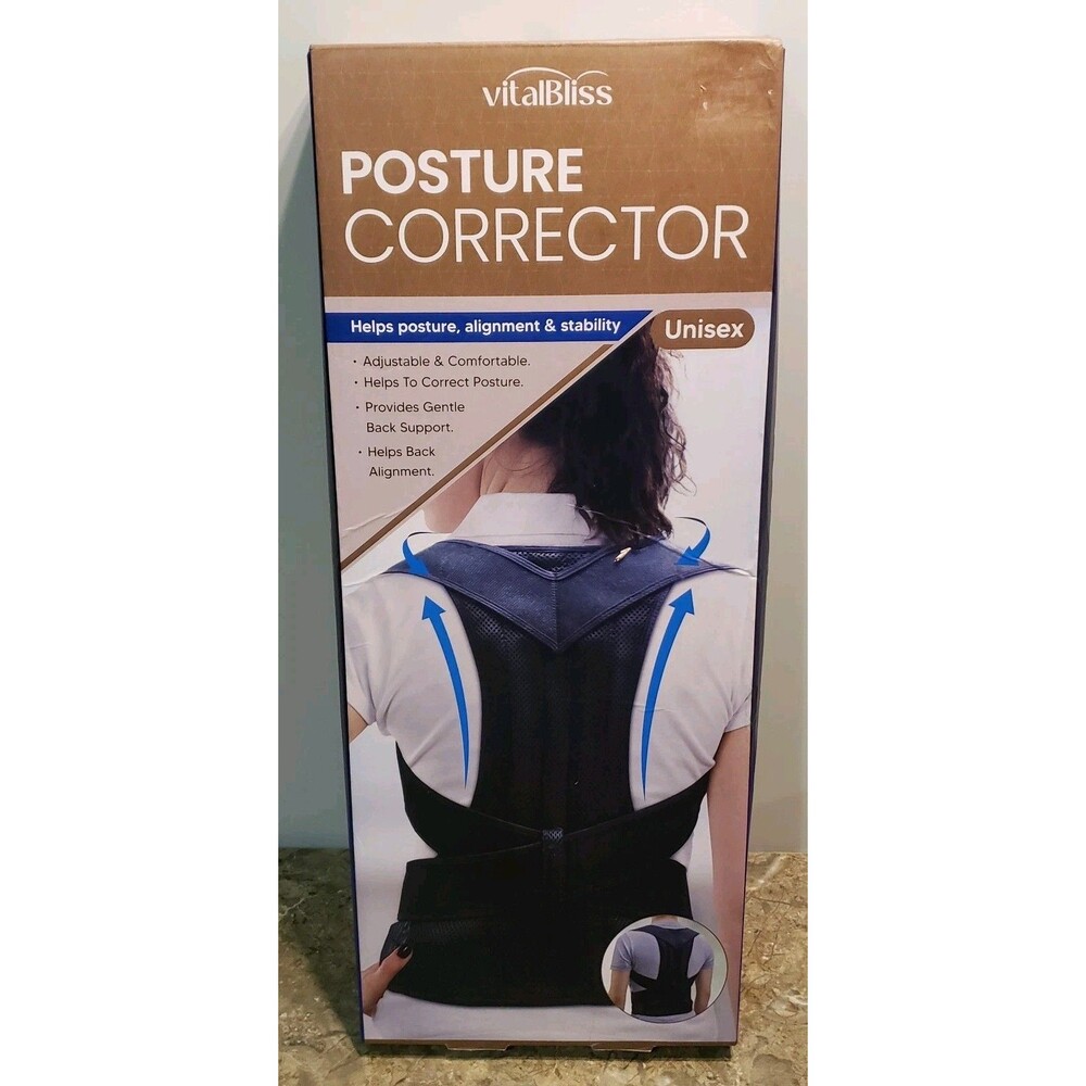 Vital Bliss Uni-Sex Posture Corrector Adjustable Belt Back Brace Straightener!!!